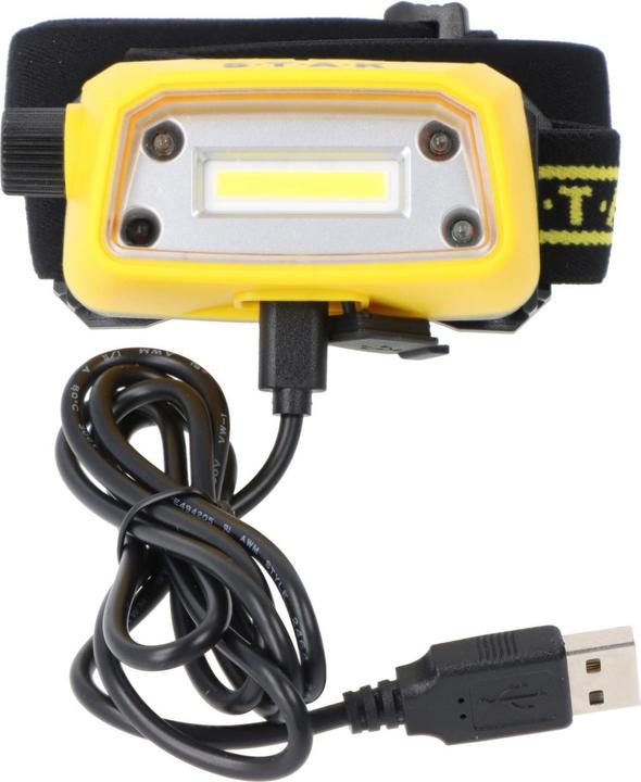 Actual product image Velamp LED Stirnleuchte mit COB LED, inklusive Akku, 60 Grad neigbar (300 lm)