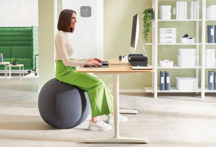 Productafbeelding Leitz Zitbal Active Ø 55cm fluweelgrijs (55 cm)