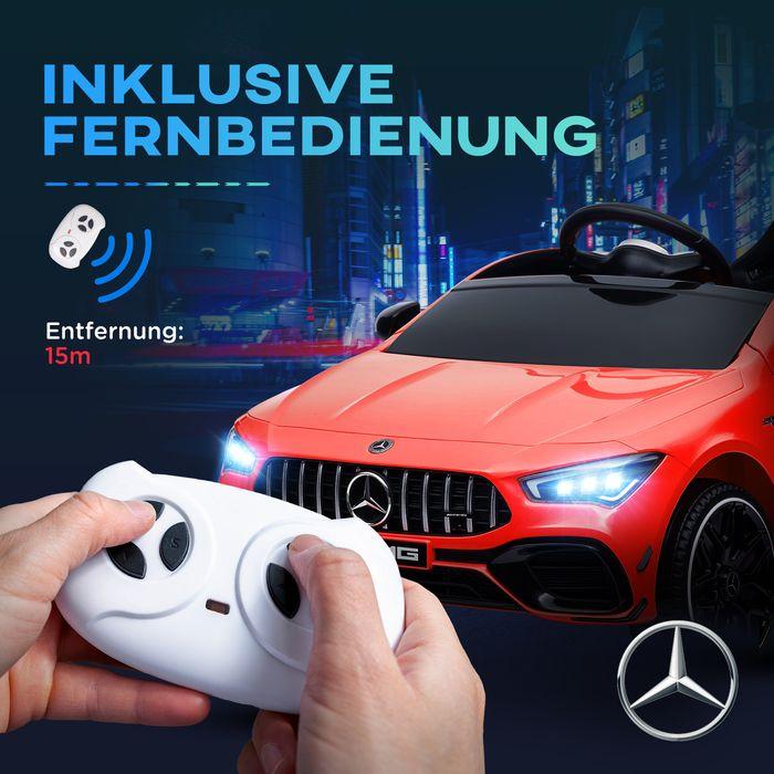 Produktbild Swisshandel24 Kinder Elektroauto 12V Kinderauto mit Fernbedienung, Musik, bis 5 km/h Rot (12 V)