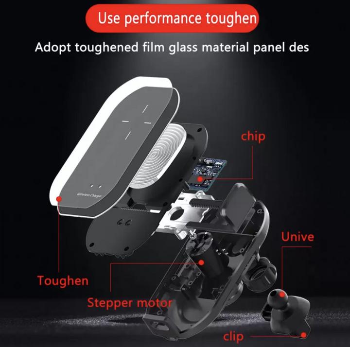 Produktbild PhoneLook High-Tech Handyhalter 10W Qi fürs Auto Smart Sensor mit Wireless charging