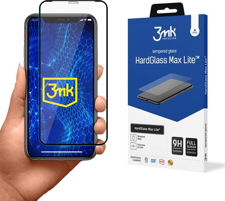 Actual product image 3MK Hardglass Max Lite screen protector (1 Piece, Apple iPhone 11 Pro)