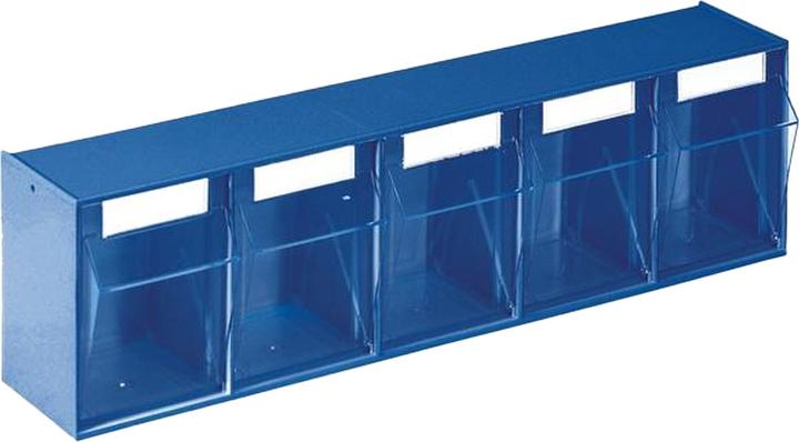 Lockweiler Klarsichtmagazin H164xB600xT134mm 5 x C Kunststoff blau