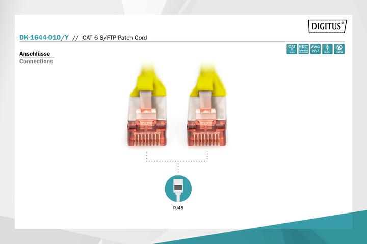 Produktbild Digitus Netzwerkkabel (S/FTP, CAT6, 1 m)