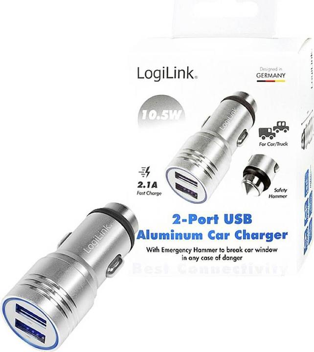 Produktbild LogiLink USB Kfz Ladeadapter