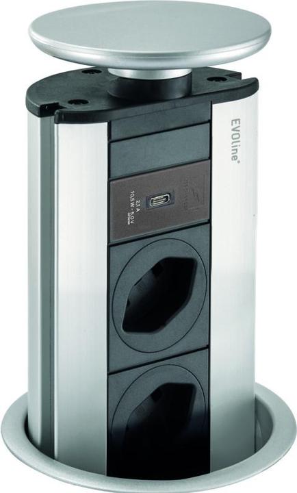 Actual product image Evoline Socket outlet lift (3 x, USB-C, 3 m)