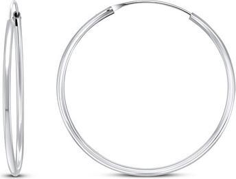 Brilio Silver - Timeless silver round earrings EA020 - Diameter: 2 cm