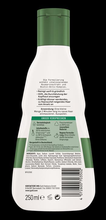 Actual product image Guhl Kraft + Fülle Shampoo 250ml (250 ml, Liquid shampoo)