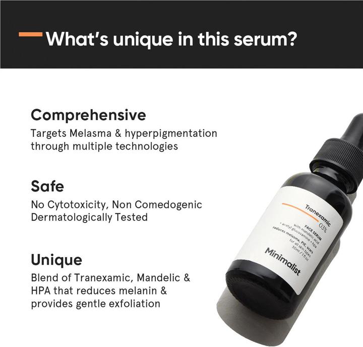 Actual product image Minimalist Tranexamic 03% Face Serum (30 ml)