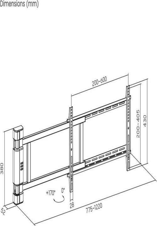 Actual product image SpeaKa Professional SP-TVM-701 (Wall, 75", 50 kg)