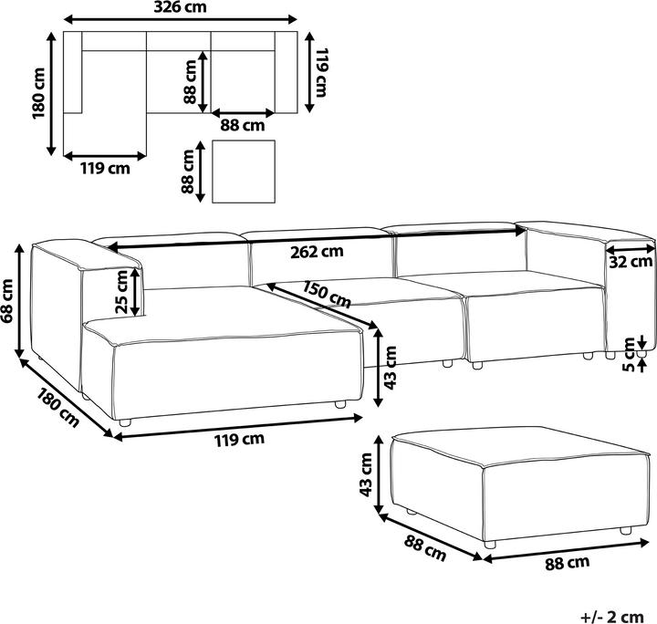 Produktbild Beliani Aprica (Ecksofa)