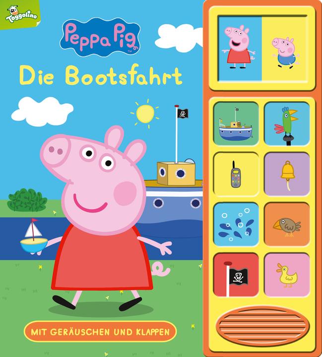 Produktbild Peppa Pig - Die Bootsfahrt - Klappen-Geräusche-Buch mit 10 Sounds - Pappbilderbuch für Kinder ab 3 (Deutsch, Phoenix International Publications Germany GmbH, 2021)