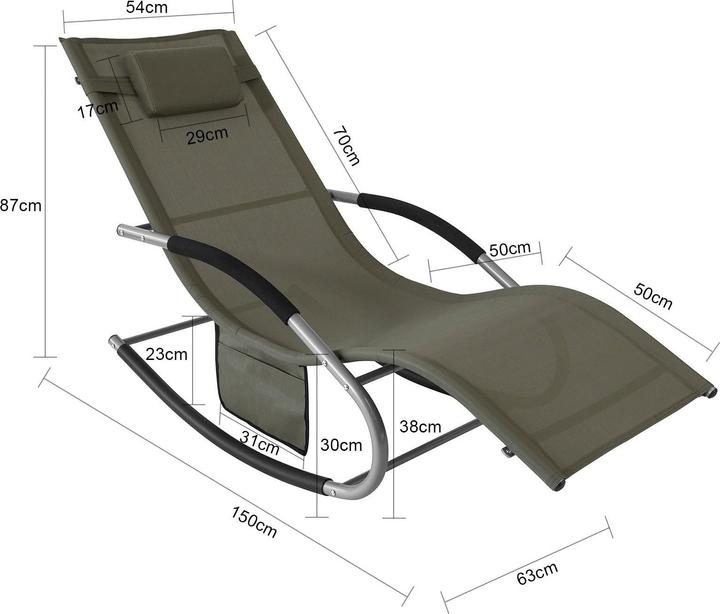 Actual product image SoBuy Garden lounger (150 cm)
