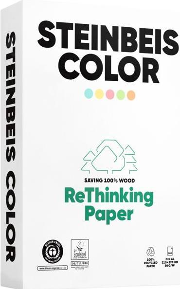 Steinbeis Magic Colour gelb Recyclingpapier A 4 80 g 500 Bl. (80 g/m², 500 x, A4)
