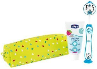 Chicco Oral Set DROPS TIGER, with fluoride - 36m+ (Extra soft, 1 x)