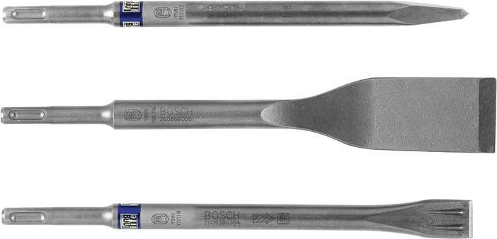 Bosch Professional Zubehör 3-tlg. Meisselset, SDS plus, 0/20/40 mm (250 mm)