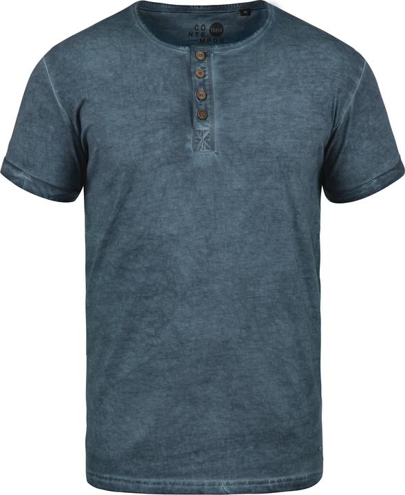 Immagine prodotto Solid Tihn T-Shirt A Maniche Corte Maglietta Da Uomo Con Collo Grandad In Cotone 100% (S)