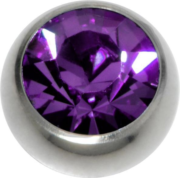 Bijouteria Piercingverschluss (Chirurgenstahl 316L, Kristall)