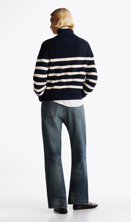 Immagine prodotto Tommy Hilfiger Cardigan Dames Trui Gebreid Katoen - Blauw/Wit - Maat L (L)
