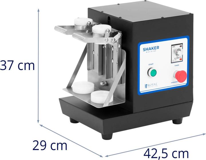 Actual product image Royal Catering Milkshake Maker - double - 2 x 0.75 l - 240 rpm - stainless steel - black - (40 W)