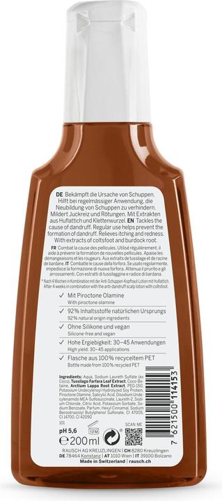 Image du produit Rausch Shampooing antipelliculaire Hufla (200 ml, Shampoing liquide)