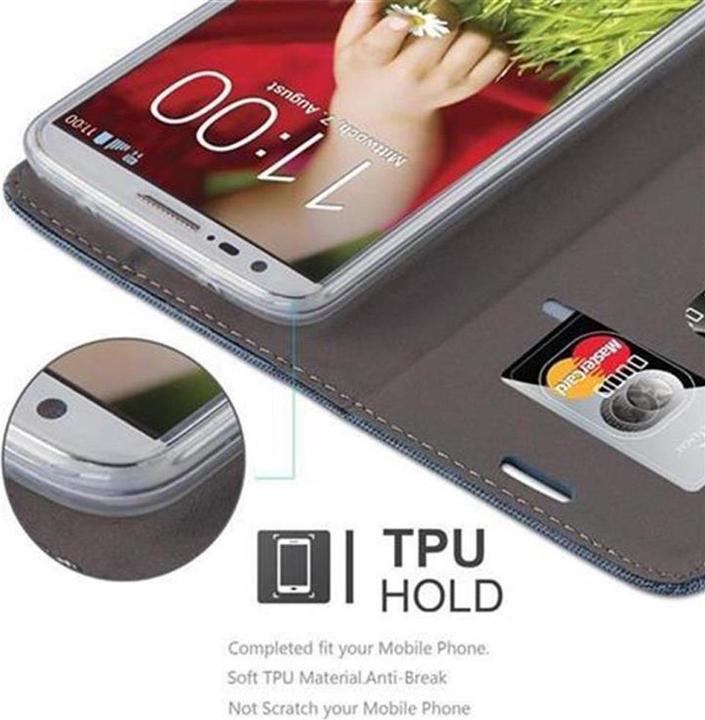 Produktbild Cadorabo Book Jeans Optik Cover (LG G2)