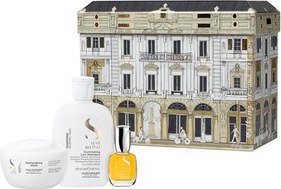 Actual product image Alfaparf Milano Semi di Lino Diamond Illuminating Gift Set for Color Treated Hair - Sulfate Free Sha (Hair care set)