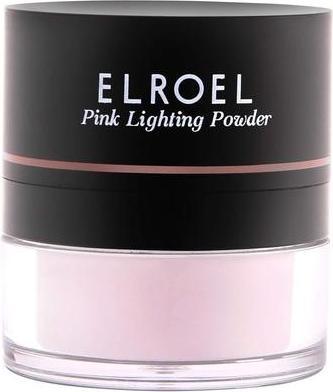 Actual product image NoName Elroel Pink Lighting Powder Face Powder for Mattifying and Baking the Complexion Long-Lasting Makeup