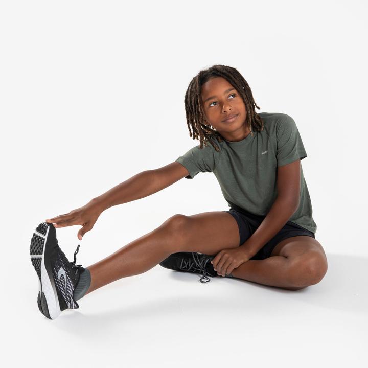 Actual product image Kiprun Laufshirt kurzarm Kinder nahtlos - TS Light 900 khaki (128)