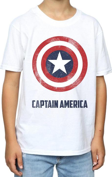 Image du produit - T-shirt CAPTAIN AMERICA SHIELD TEXT - Garçon (116)