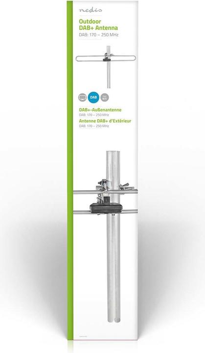 Produktbild Nedis DAB Antenne - Max. 4dB Verstärkung - DAB: 170-250 MHz - 50 km Reichweite - für Draussen ANORD (4 dB, UKW / MW / LW, DAB/ DAB+)