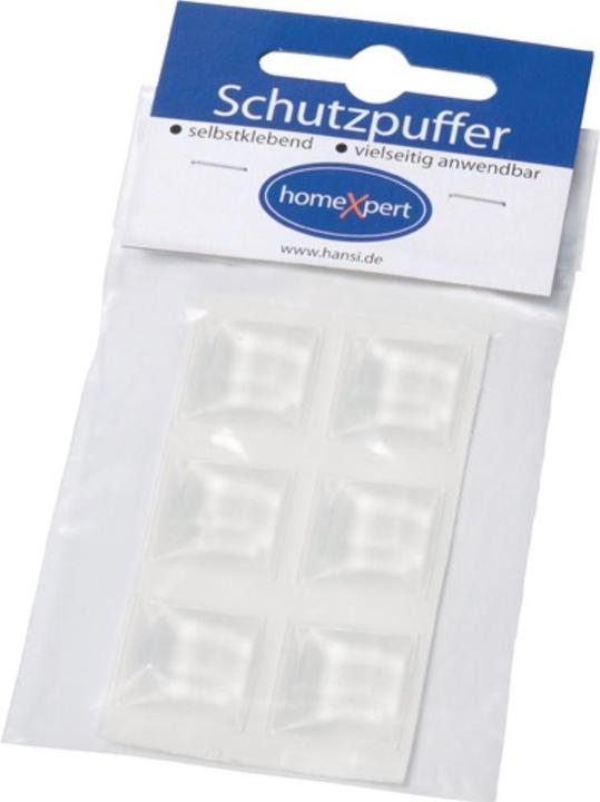Produktbild Hansi-Siebert Schutzpuffer Clear 20,5 mm Kunststoff transparent Quadrat selbstklebend (Kunststoffgleiter, 6 Stück)