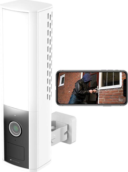 Image du produit VisorTech Applique murale d'extérieur à LED & caméra WLAN 2K (1000 lm, IP65)