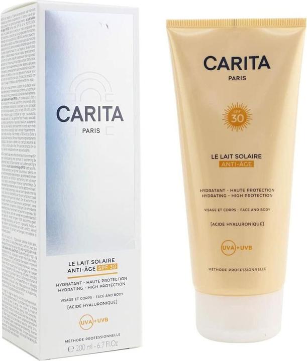 Actual product image Carita Paris LE LAIT SOLAIRE anti-rides SPF30 200 ml (Suntan cream, Sun cream face, SPF 30, 200 ml)