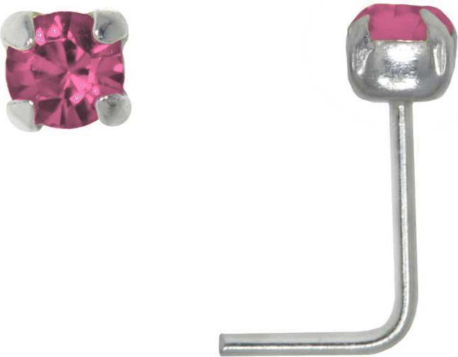 Bijouteria Nasenpiercing (Silber 925, Kristall)