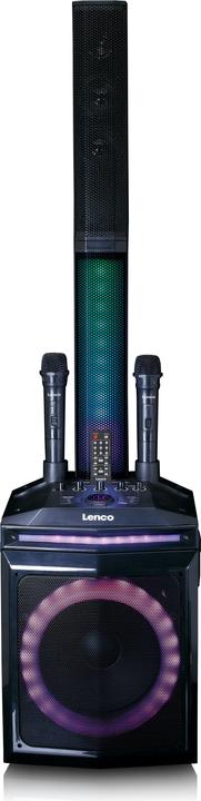 Actual product image Lenco PA-220BK PA system with detachable tweeter (Battery operated)