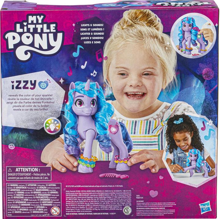 Actual product image My Little Pony Discover your pony sparkle Sparkle Fun Izzy Moonbow, 20 cm high pony for children, with