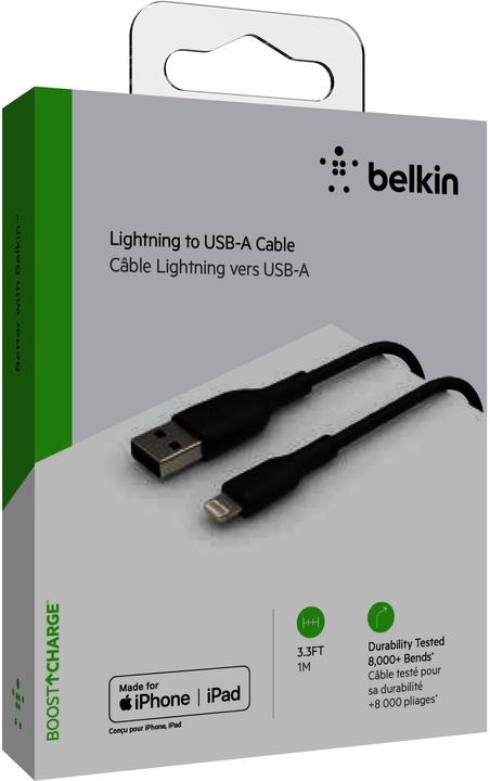 Produktbild Belkin USB A – Lightning (1 m, USB 2.0, 12 W)