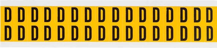 Produktbild Brady 1520-D, B-946, Vinyl, Buchstabe D, Schwarz auf Gelb, 14 x 19mm, Schrifthöhe 15mm(25 K. á 32