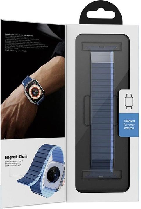 Produktbild Hoco Other strap for Apple Watch 42 / 44 / 45 / 49 mm AS102 dark blue with light blue (Silikon)