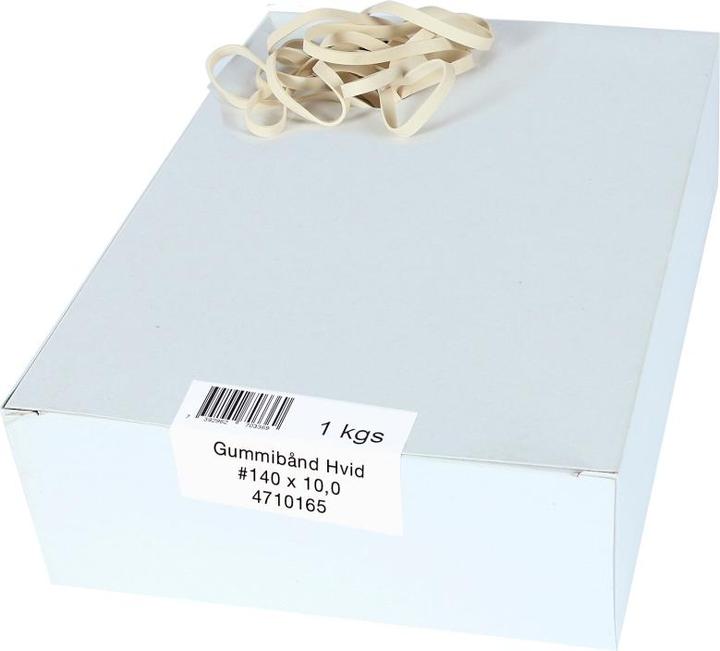 Siam Rubber bands, 140 x 10 mm, white, pack with 1000 g