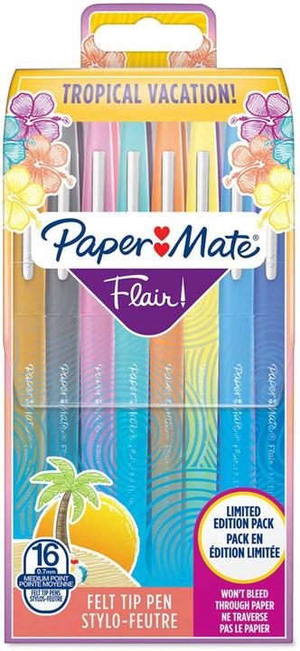 Produktbild Paper Mate Flair Tropical Vacation (Mehrfarbig, 16 x)