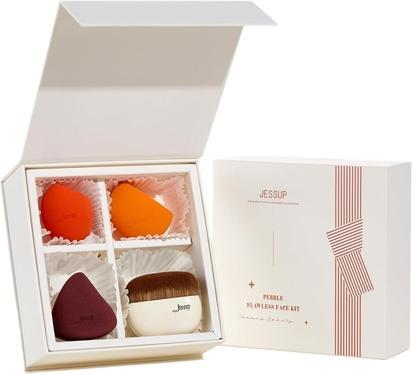 Jessup Foundation Pinsel mit Makeup Schwamm Set (Foundation)