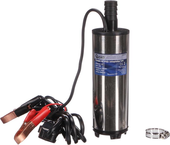 Produktbild GEKO Mini-Dieselpumpe, 12V, 25l/min, Durchmesser 52mm, 60W, für 3m Schlauch