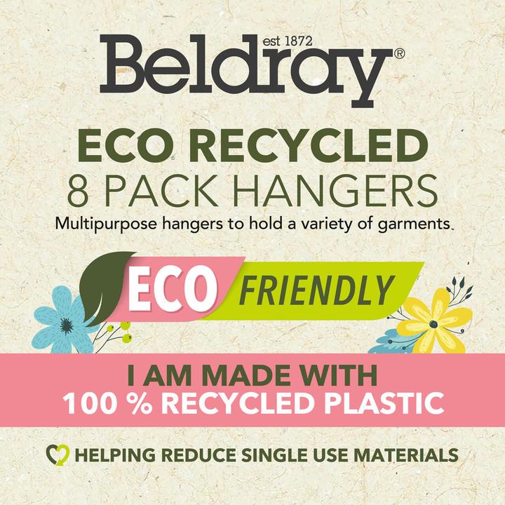 Actual product image Beldray LA072684FEU7 Eco Recycled Hangers Black (8 x)