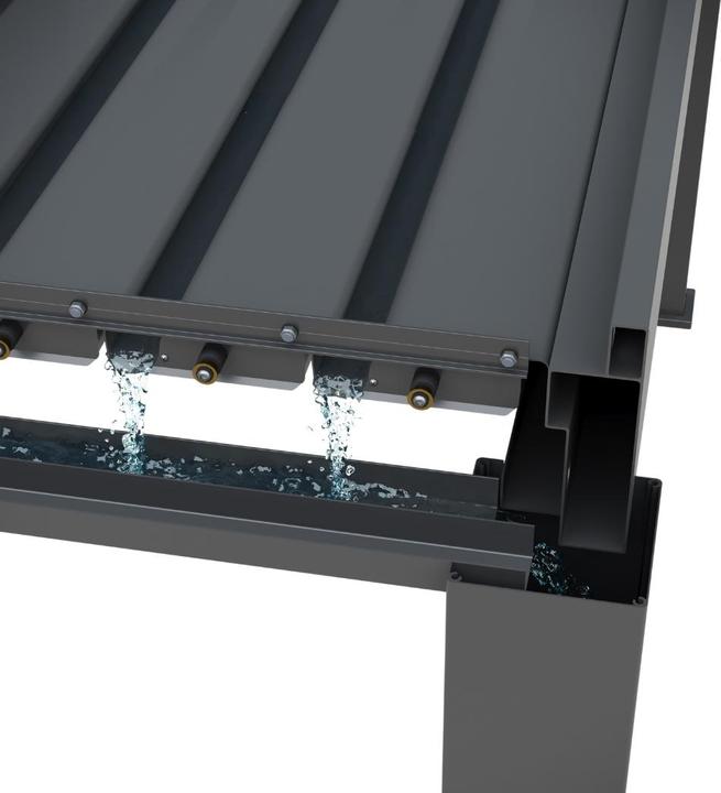 Produktbild Weide Pergola Deluxe Plus 3.6x7.2m mit Lamellendach Anthrazit (360 cm, 720 cm)