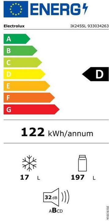 Label énergétique Electrolux IK245SL (214 l)