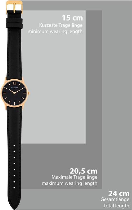 Produktbild Eastside Damen Quarzuhr Upper Union Echtleder schwarz - 9762 (Analoguhr, 33 mm)