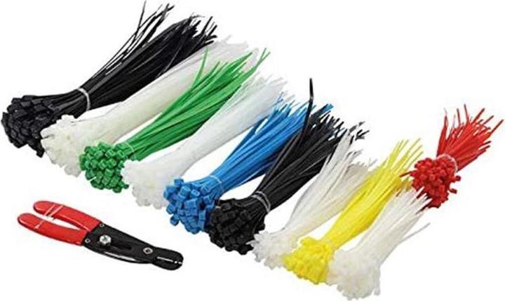 Actual product image LogiLink Cable tie set, 600 pieces incl. wire stripper (Plastic cable ties, 230 mm, 600 pcs.)
