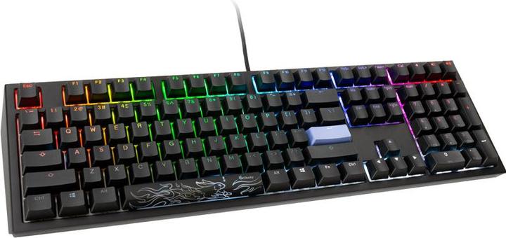 Actual product image Ducky Shine 7 PBT Gaming Keyboard, MX-Silent Red, RGB LED - blackout (US) (US, Cable)