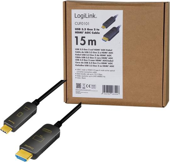 Produktbild LogiLink USB 3.2-Kabel USB-C/HDMI 15m (15 m, HDMI)